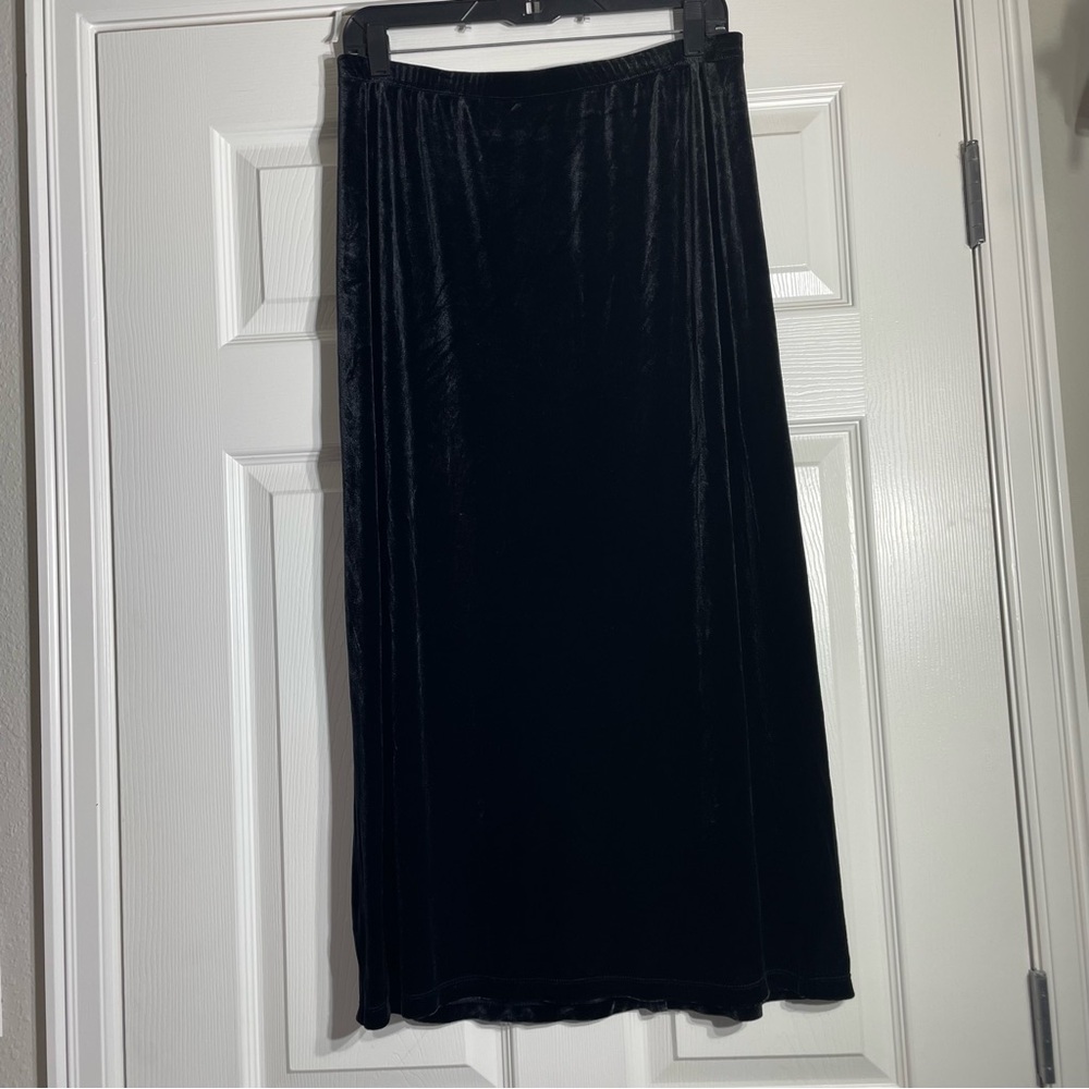Vintage Y2K Black Velvet Skirt Whimsigoth Grunge
